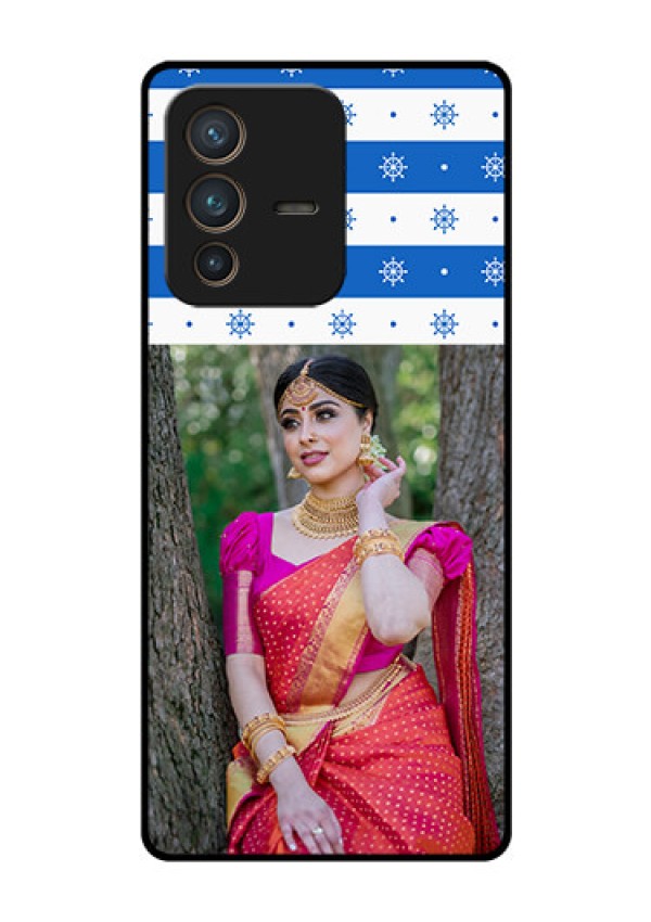Vivo V23 Pro 5G Photo Printing on Glass Case - Snow Pattern Design