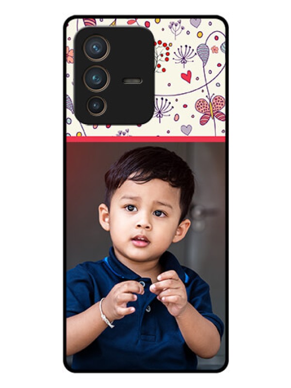 Custom Vivo V23 Pro 5G Custom Glass Mobile Case - Premium Floral Design