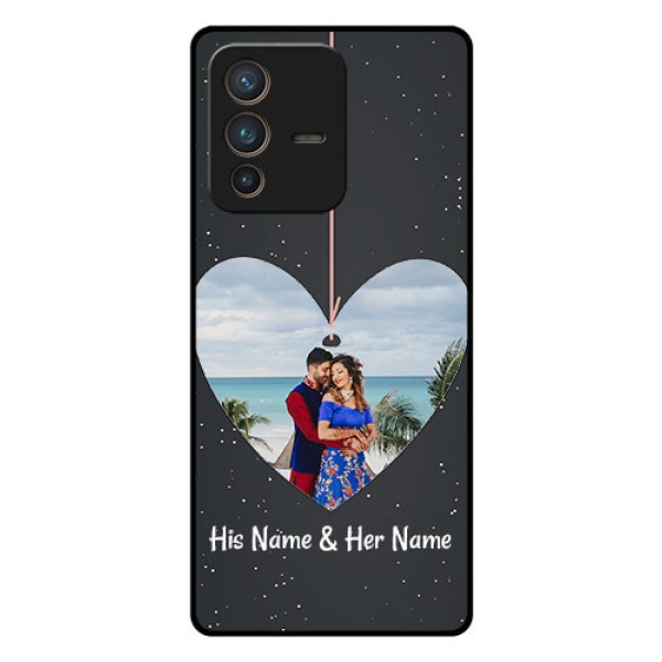 Vivo V23 Pro 5G Custom Glass Phone Case - Hanging Heart Design