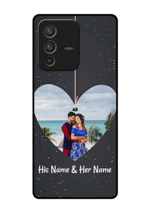 Vivo V23 Pro 5G Custom Glass Phone Case - Hanging Heart Design