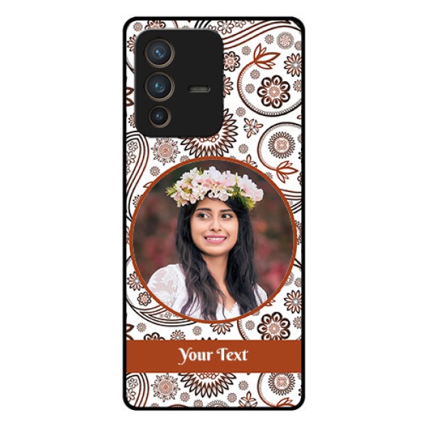 Vivo V23 Pro 5G Custom Glass Mobile Case - Abstract Flower Design