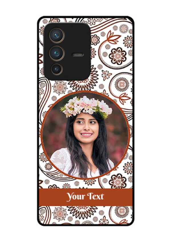 Vivo V23 Pro 5G Custom Glass Mobile Case - Abstract Flower Design