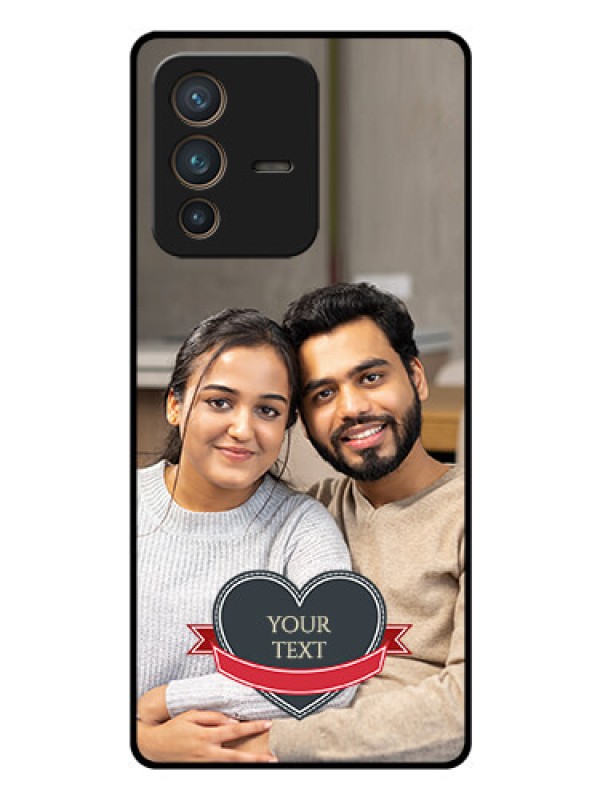 Custom Vivo V23 Pro 5G Custom Glass Phone Case - Just Married Couple Design