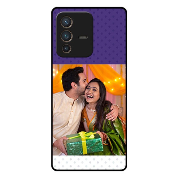 Vivo V23 Pro 5G Personalized Glass Phone Case - Violet Pattern Design Vivo V23 Pro 5G Personalized Glass Phone Case - Violet Pattern Design