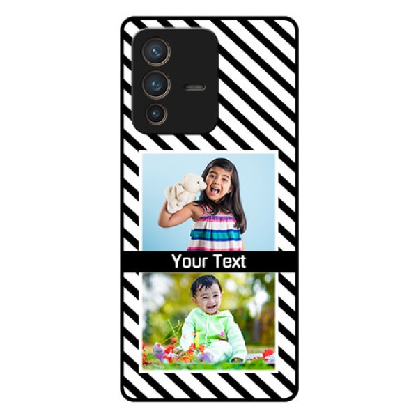 Vivo V23 Pro 5G Photo Printing on Glass Case - Black And White Stripes Design Vivo V23 Pro 5G Photo Printing on Glass Case - Black And White Stripes Design