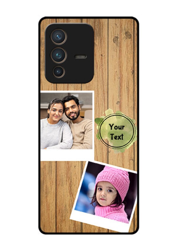 Vivo V23 Pro 5G Custom Glass Phone Case - Wooden Texture Design