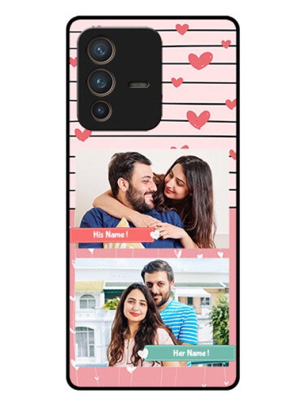 Custom Vivo V23 Pro 5G Custom Glass Mobile Case - Photo with Heart Design