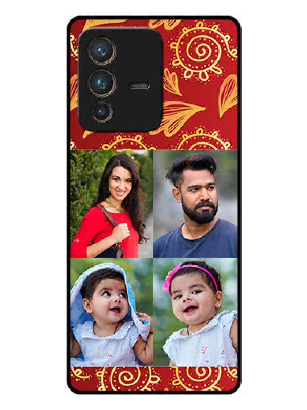Custom Vivo V23 Pro 5G Photo Printing on Glass Case - 4 Image Traditional Design