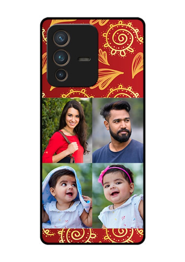 Vivo V23 Pro 5G Photo Printing on Glass Case - 4 Image Traditional Design