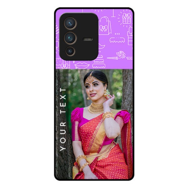 Vivo V23 Pro 5G Custom Glass Mobile Case - Birthday Icons Design