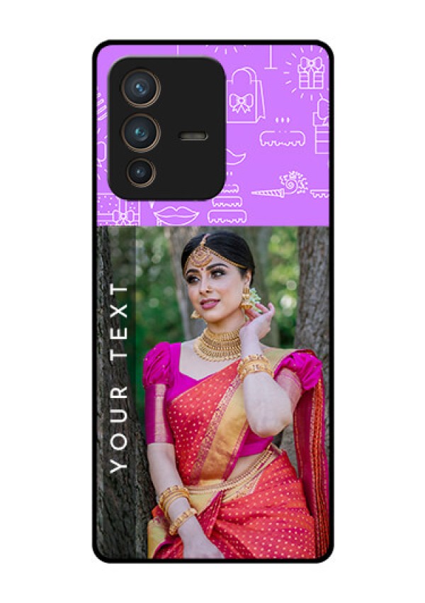 Vivo V23 Pro 5G Custom Glass Mobile Case - Birthday Icons Design