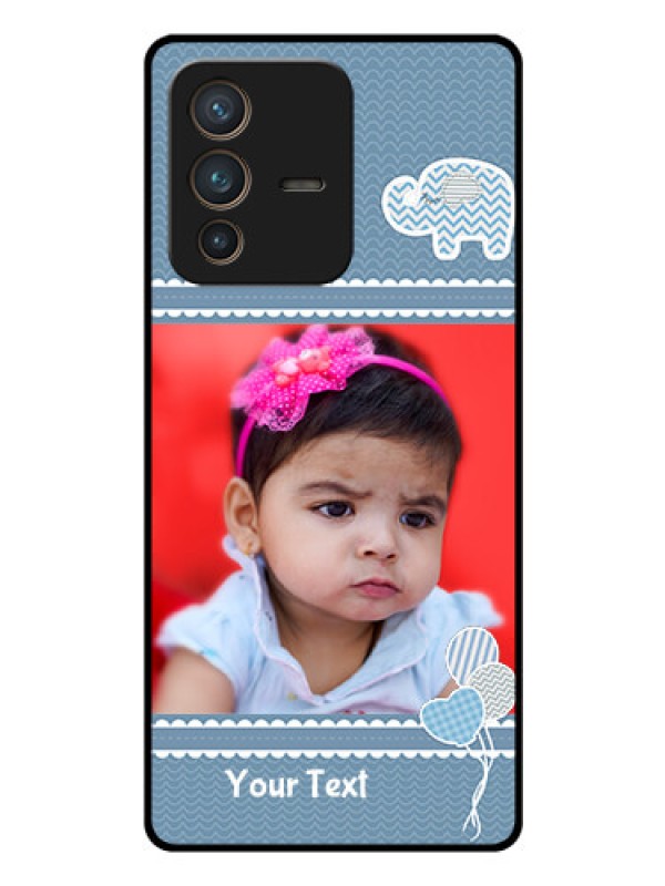 Custom Vivo V23 Pro 5G Photo Printing on Glass Case - with Kids Pattern Design