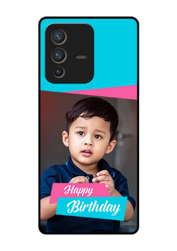 Vivo V23 Pro 5G Personalized Glass Phone Case - Image Holder with 2 Color Design