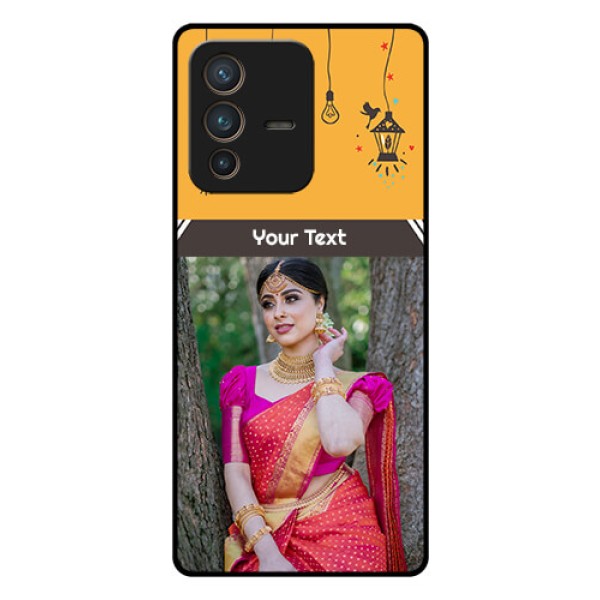 Vivo V23 Pro 5G Custom Glass Mobile Case - with Family Picture and Icons Vivo V23 Pro 5G Custom Glass Mobile Case - with Family Picture and Icons