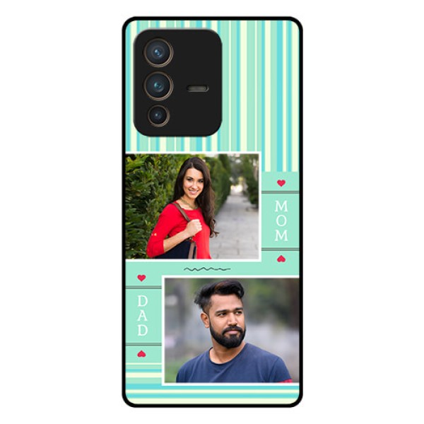 Vivo V23 Pro 5G Custom Glass Phone Case - Mom & Dad Pic Design Vivo V23 Pro 5G Custom Glass Phone Case - Mom & Dad Pic Design
