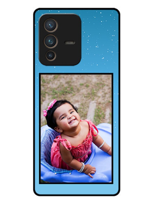 Custom Vivo V23 Pro 5G Custom Glass Mobile Case - Wave Pattern Colorful Design