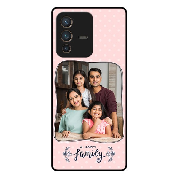 Vivo V23 Pro 5G Custom Glass Phone Case - Family with Dots Design