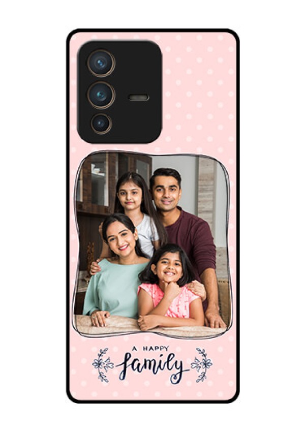 Vivo V23 Pro 5G Custom Glass Phone Case - Family with Dots Design