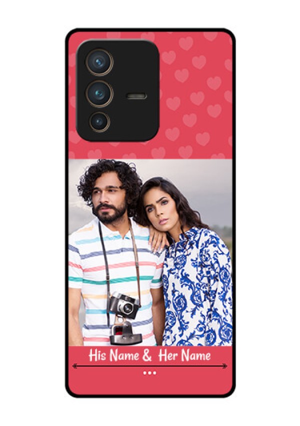 Vivo V23 Pro 5G Photo Printing on Glass Case - Simple Love Design