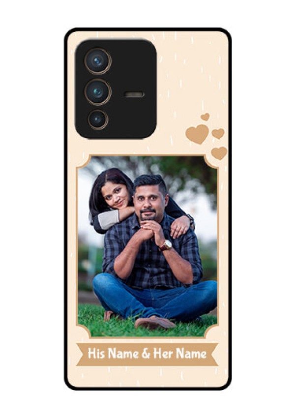 Vivo V23 Pro 5G Custom Glass Phone Case - with confetti love design
