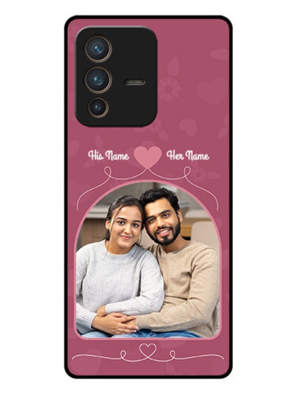 Custom Vivo V23 Pro 5G Photo Printing on Glass Case - Love Floral Design