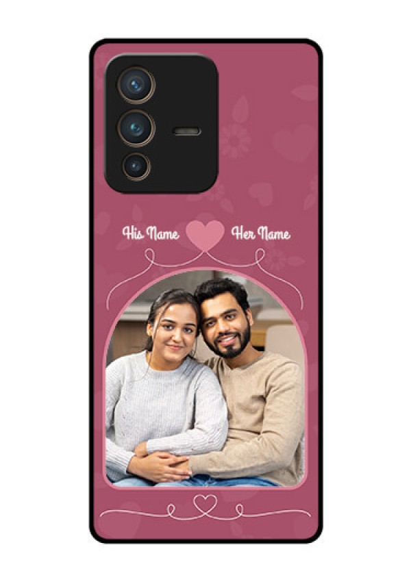 Vivo V23 Pro 5G Photo Printing on Glass Case - Love Floral Design