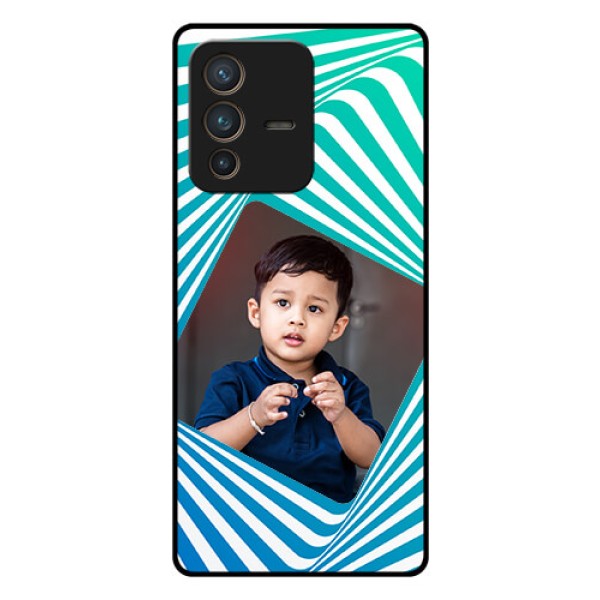 Vivo V23 Pro 5G Personalized Glass Phone Case - Abstract Spiral Design