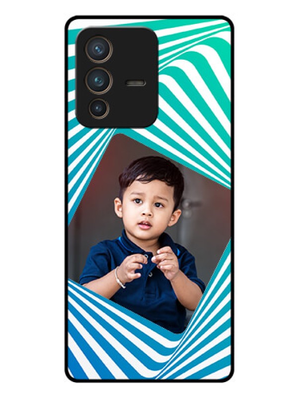 Custom Vivo V23 Pro 5G Personalized Glass Phone Case - Abstract Spiral Design