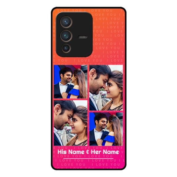 Vivo V23 Pro 5G Custom Glass Phone Case - I Love You Pink Design Vivo V23 Pro 5G Custom Glass Phone Case - I Love You Pink Design