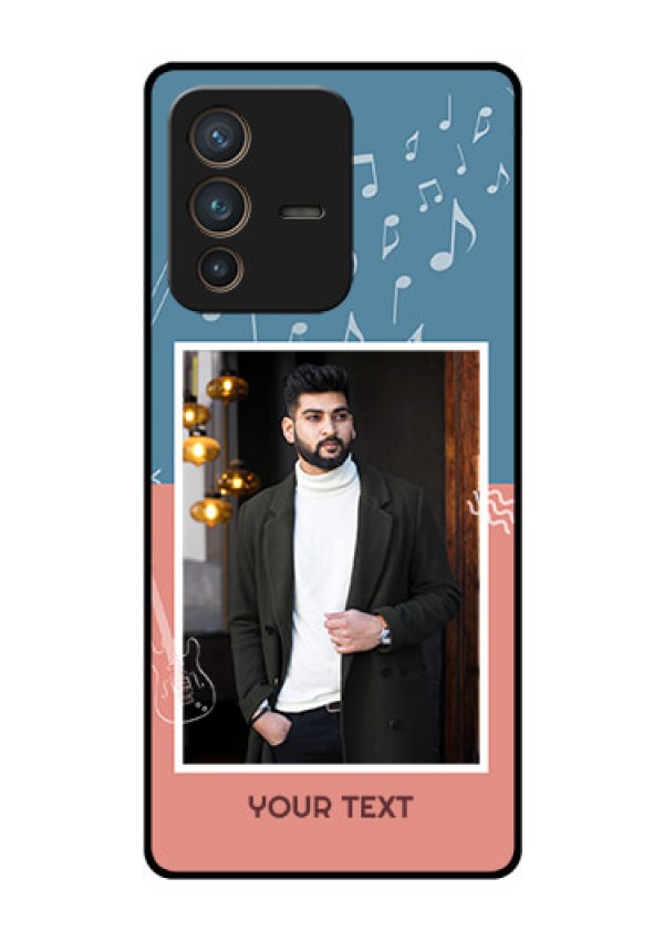 Vivo V23 Pro 5G Photo Printing on Glass Case - with Color Musical Note Design