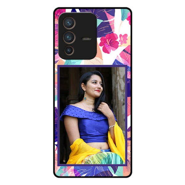 Vivo V23 Pro 5G Custom Glass Mobile Case - Abstract Floral Design