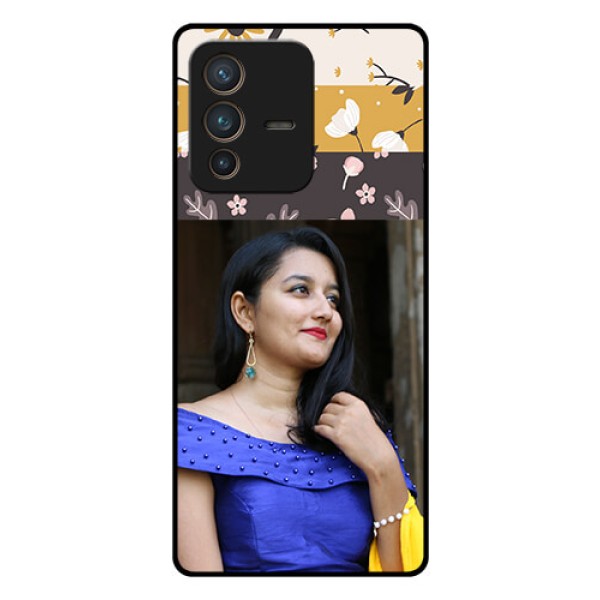 Vivo V23 Pro 5G Custom Glass Phone Case - Stylish Floral Design