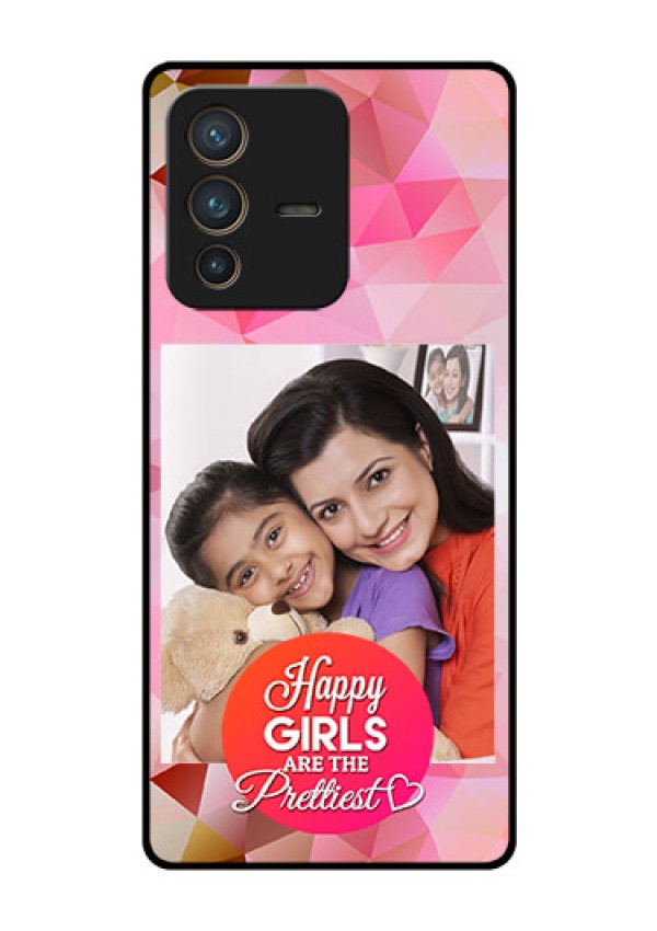 Vivo V23 Pro 5G Photo Printing on Glass Case - Abstract Triangle Design