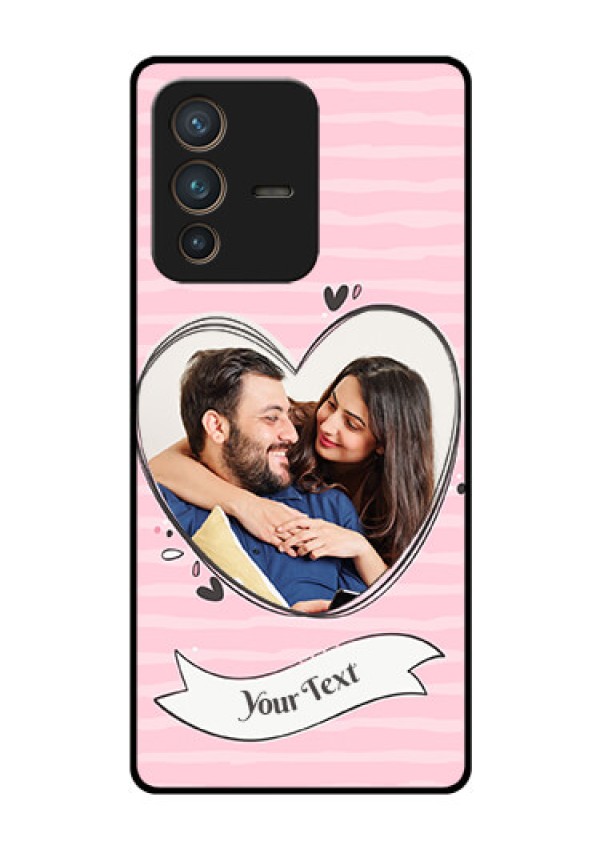 Vivo V23 Pro 5G Custom Glass Phone Case - Vintage Heart Design