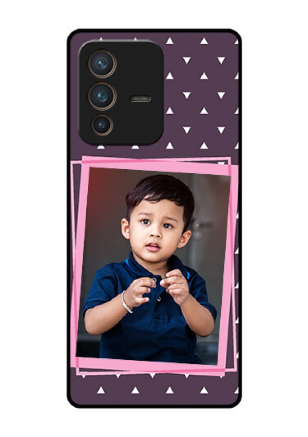 Vivo V23 Pro 5G Custom Glass Mobile Case - Triangle Pattern Dotted Design
