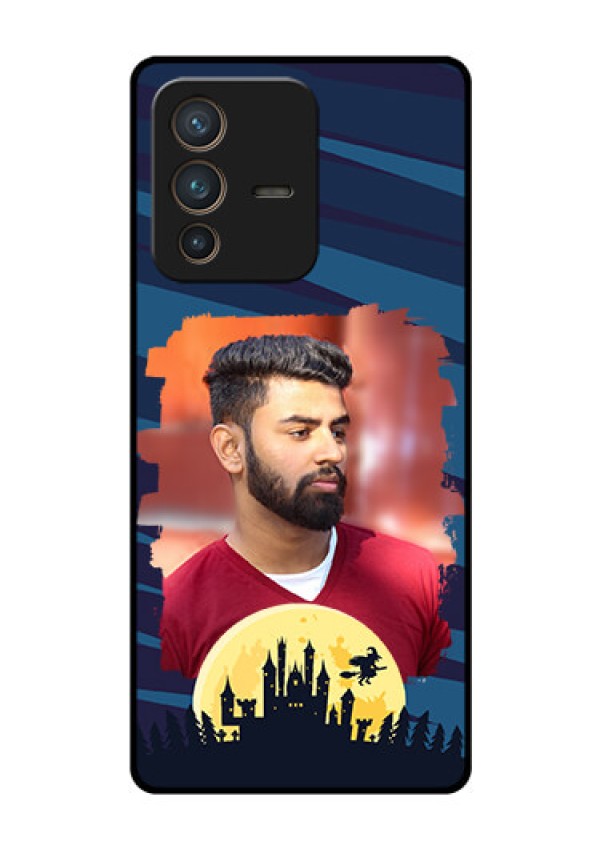 Vivo V23 Pro 5G Photo Printing on Glass Case - Halloween Witch Design
