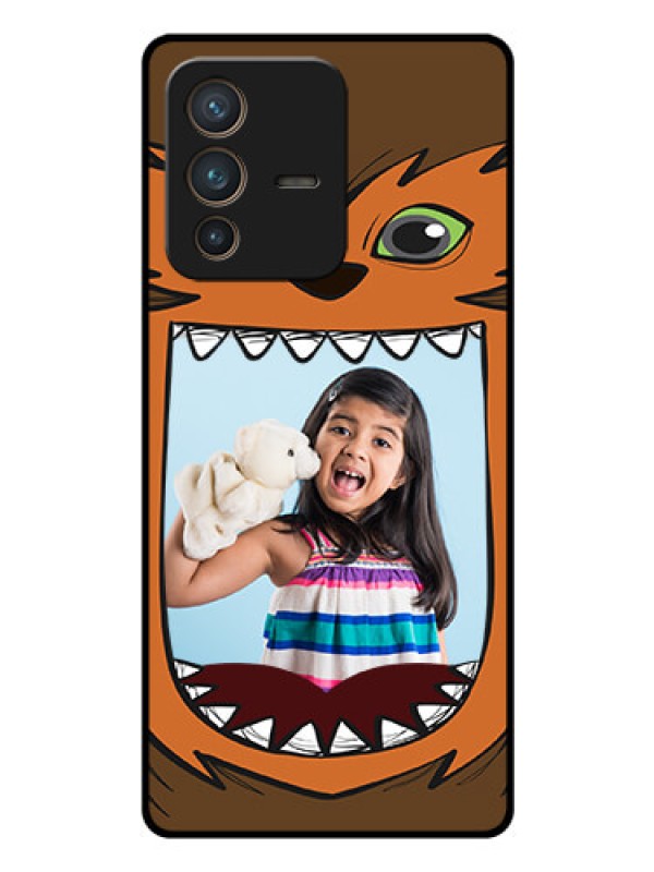 Custom Vivo V23 Pro 5G Photo Printing on Glass Case - Owl Monster Back Case Design