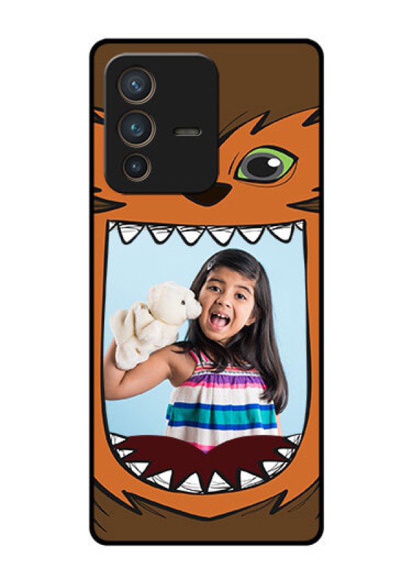 Vivo V23 Pro 5G Photo Printing on Glass Case - Owl Monster Back Case Design