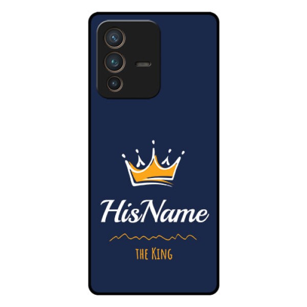 Vivo V23 Pro 5G Glass Phone Case King with Name