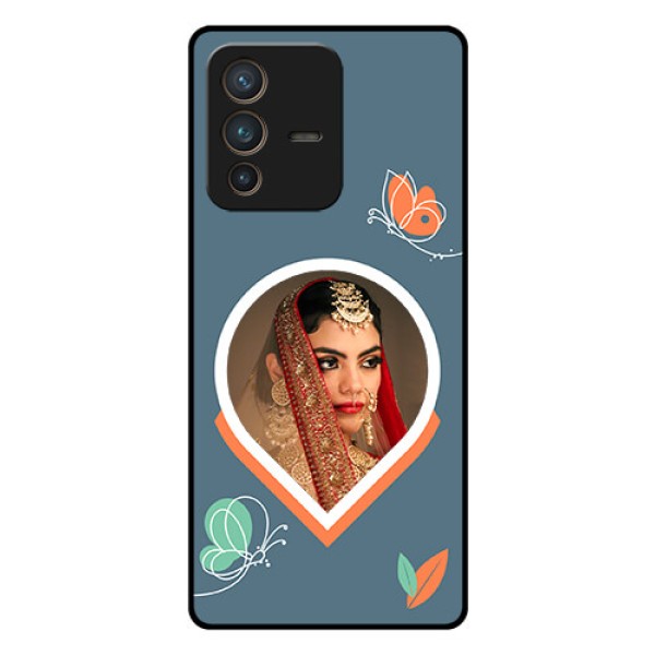 Vivo V23 Pro 5G Custom Glass Mobile Case - Droplet Butterflies Design