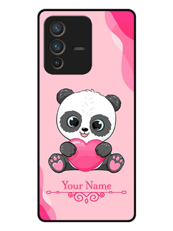 Custom Vivo V23 Pro 5G Custom Glass Mobile Case - Cute Panda Design
