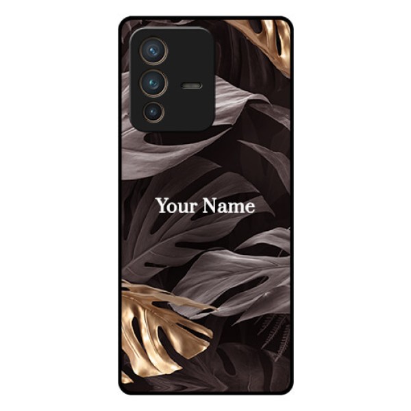 Vivo V23 Pro 5G Personalised Glass Phone Case - Wild Leaves digital paint Design Vivo V23 Pro 5G Personalised Glass Phone Case - Wild Leaves digital paint Design