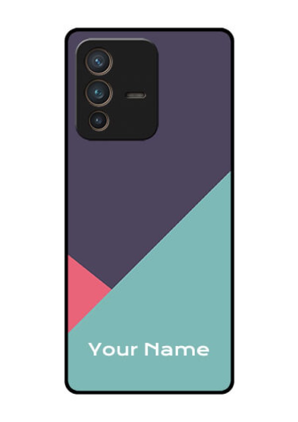 Vivo V23 Pro 5G Custom Glass Mobile Case - Tri Color abstract Design