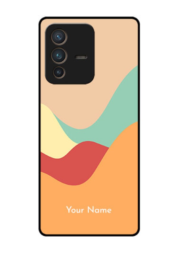 Vivo V23 Pro 5G Personalized Glass Phone Case - Ocean Waves Multi-colour Design