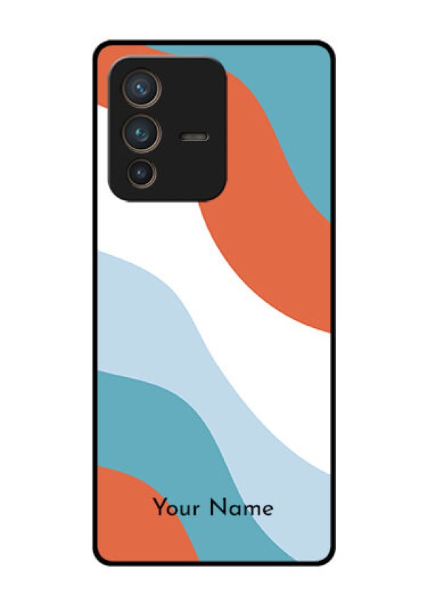 Vivo V23 Pro 5G Custom Glass Mobile Case - coloured Waves Design