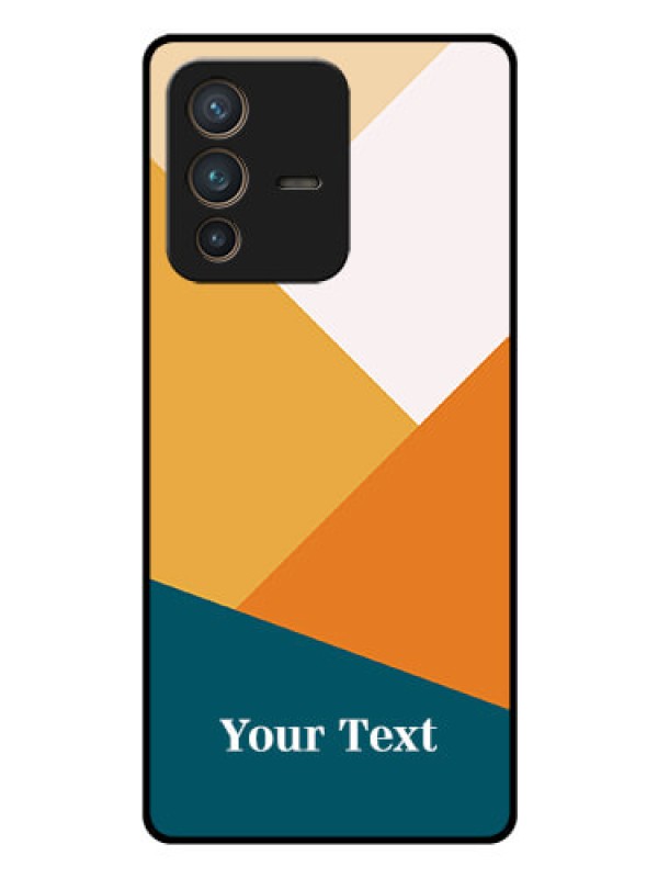 Custom Vivo V23 Pro 5G Personalized Glass Phone Case - Stacked Multi-colour Design