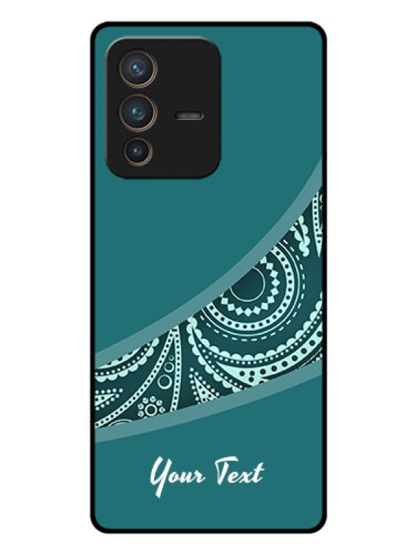 Custom Vivo V23 Pro 5G Photo Printing on Glass Case - semi visible floral Design