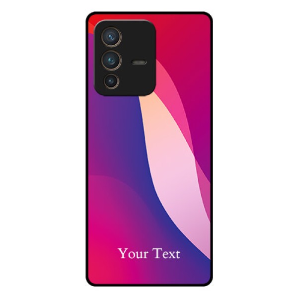 Vivo V23 Pro 5G Personalized Glass Phone Case - Digital abstract Overlap Design