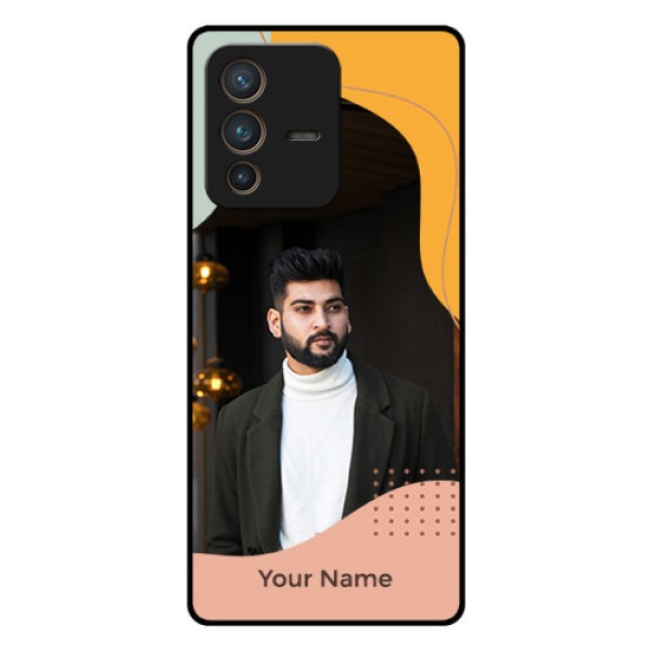 Vivo V23 Pro 5G Personalized Glass Phone Case - Tri-coloured overlay design Vivo V23 Pro 5G Personalized Glass Phone Case - Tri-coloured overlay design
