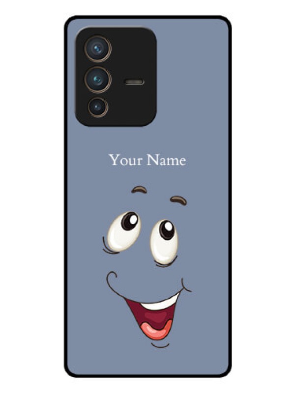 Custom Vivo V23 Pro 5G Photo Printing on Glass Case - Laughing Cartoon Face Design